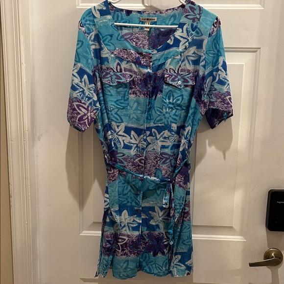 punto roma Other - Roma Blue and Purple Floral Swim Coverup